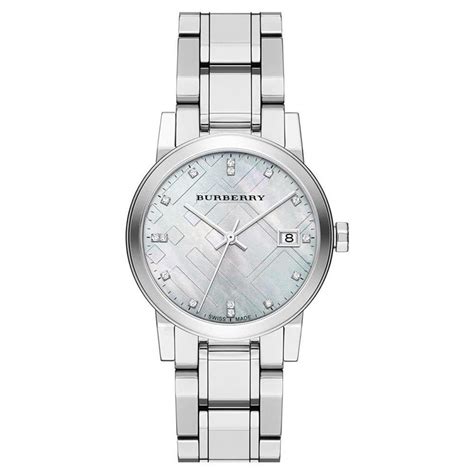 bu9125 burberry|Burberry Ladies Diamond Check Stamped Watch .